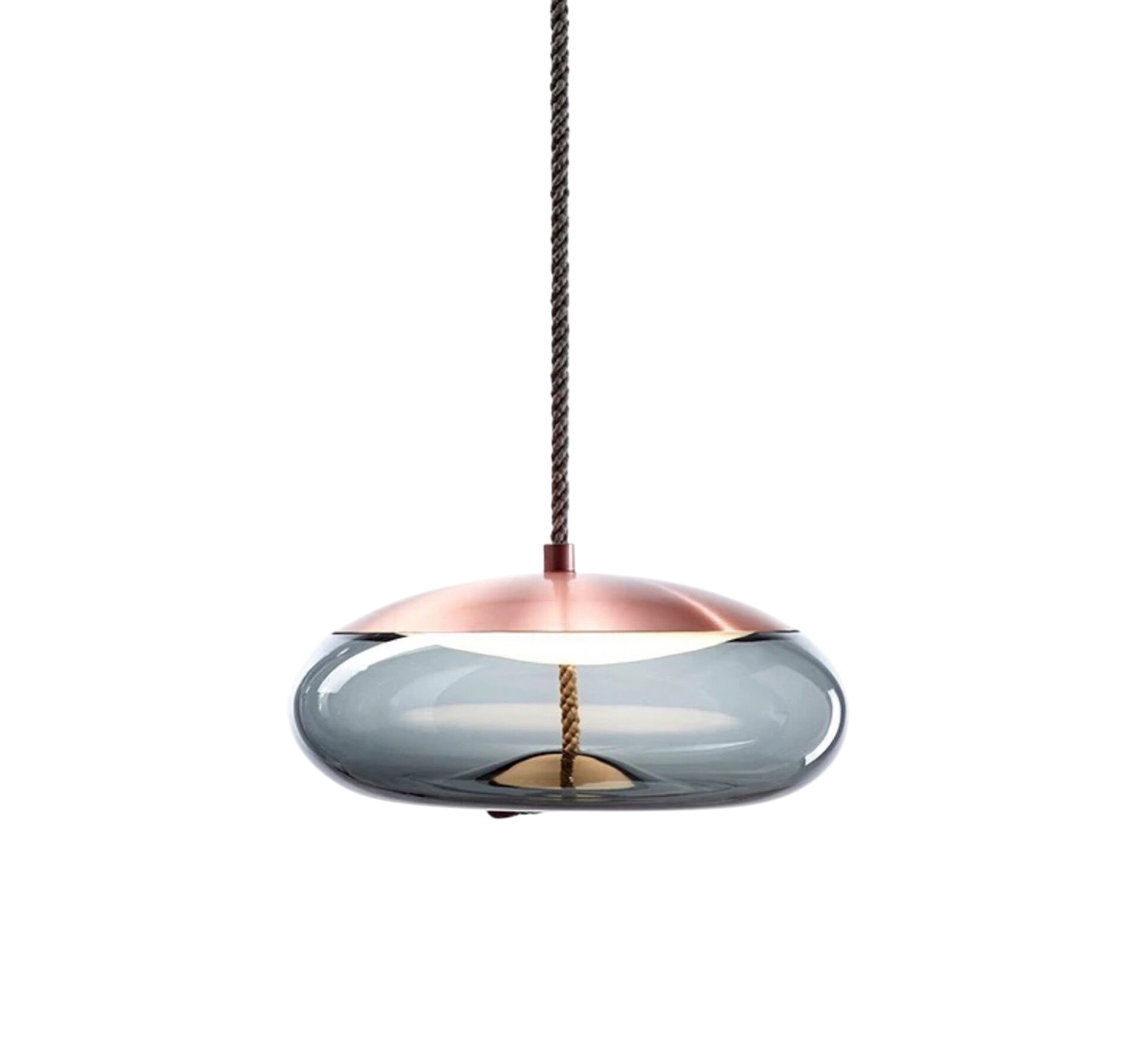 Pink Gold Hemp Pendant Light