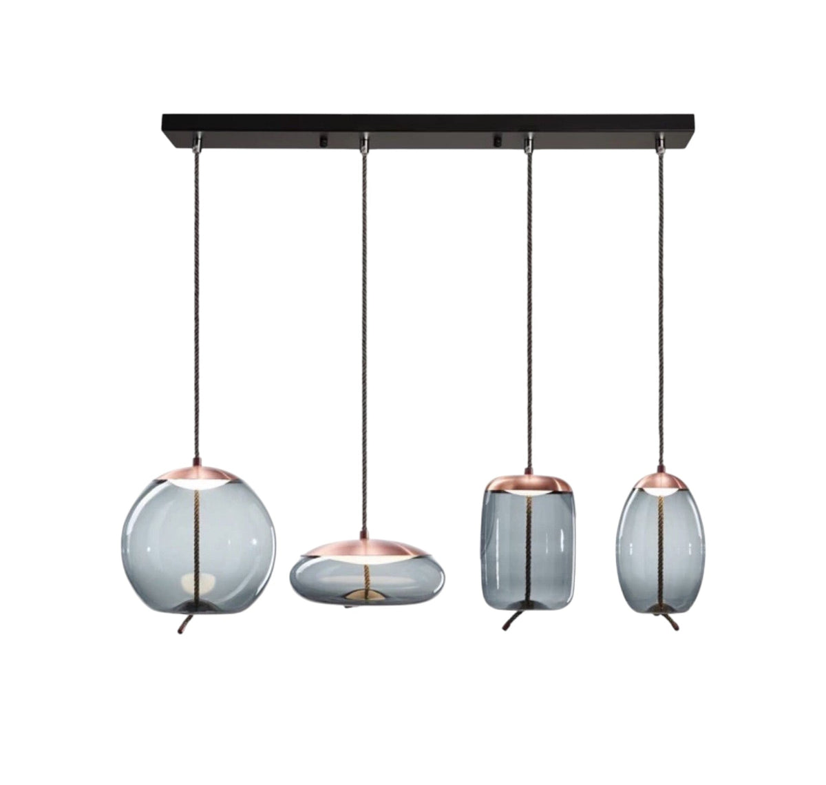 Pink Gold Hemp Pendant Light