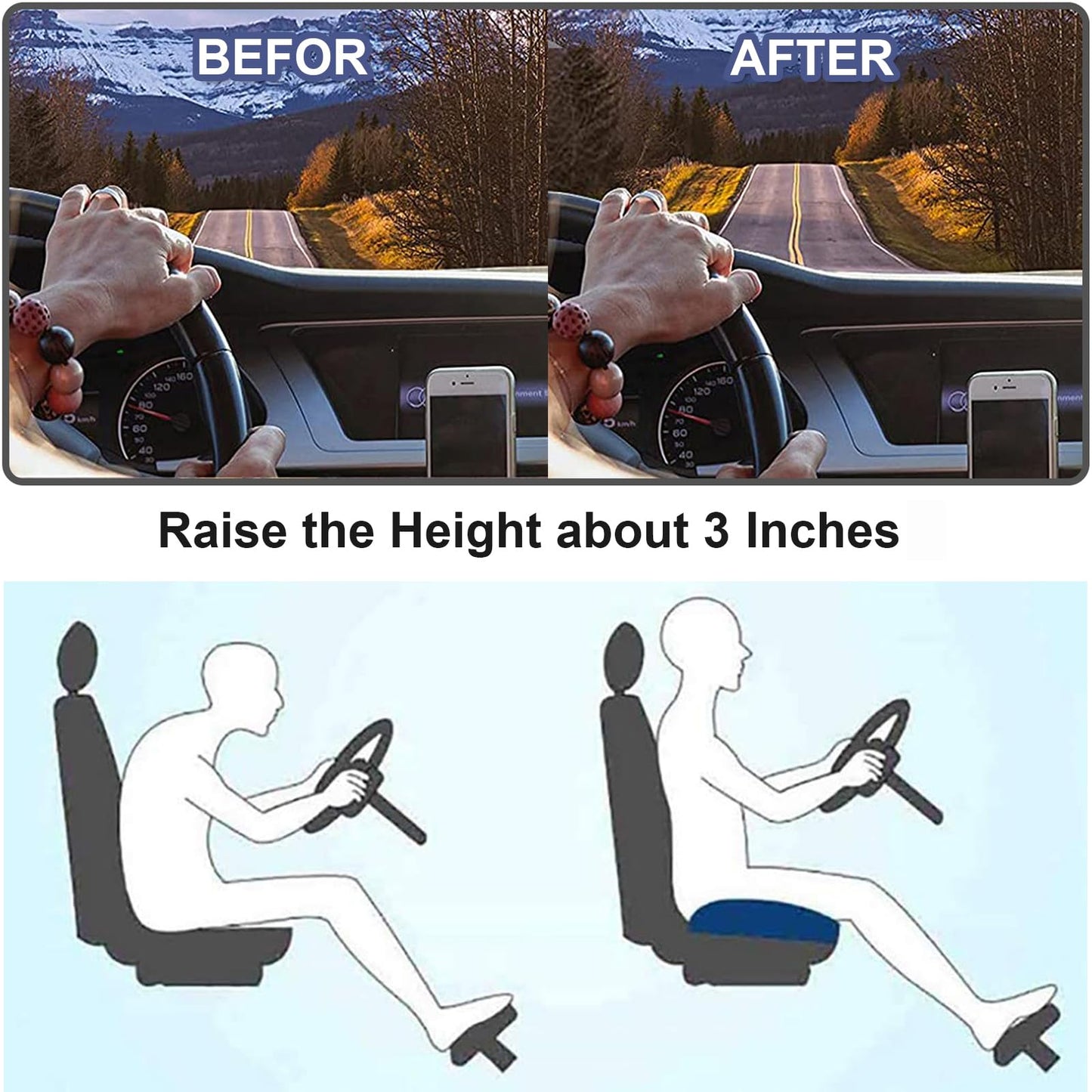 Ergonomic Booster Seat for Adults – Enhanced Comfort and Visibility