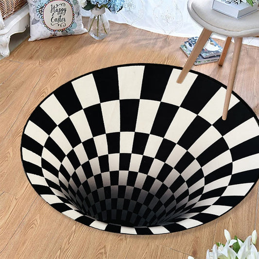 3D Illusion Non-Slip Rug Featuring Beef Design - 100 cm