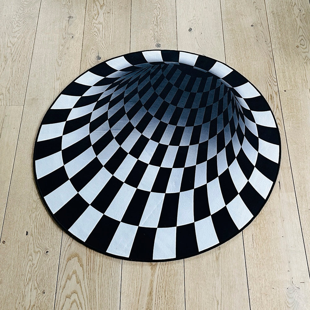 3D Illusion Non-Slip Rug Featuring Beef Design - 100 cm