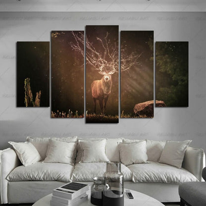 5-Piece Canvas Set Featuring Lively Wildlife Artwork
