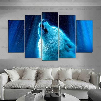 5-Piece Canvas Set Featuring Lively Wildlife Artwork