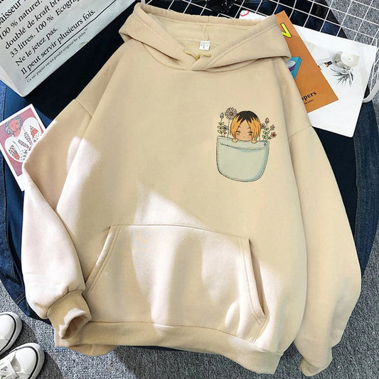 Charming Anime Pullover Hoodie for Everyday Wear