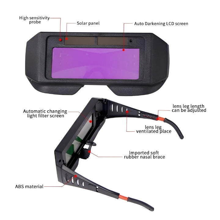 Smart Auto-Dimming Welding Glasses for Clear Vision