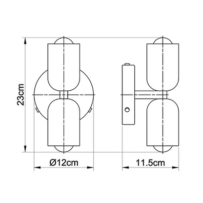 Adjustable Retro Wall Light with Dual Heads for Home Illumination