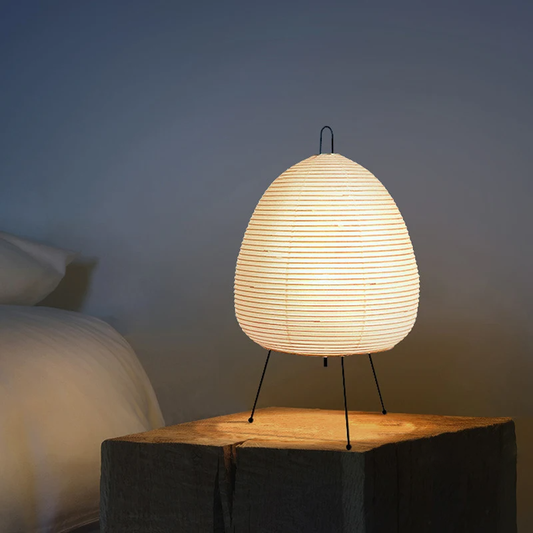 Elegant Tripod Rice Paper Table Lamp for Cozy Ambiance