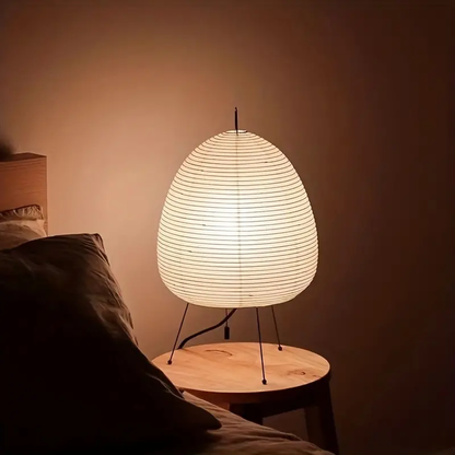 Elegant Tripod Rice Paper Table Lamp for Cozy Ambiance
