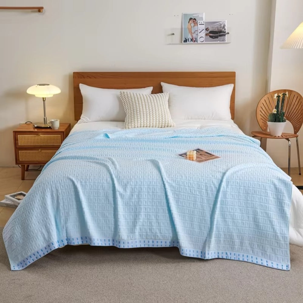 Breezy Cotton Summer Throw Blanket for Cozy Comfort