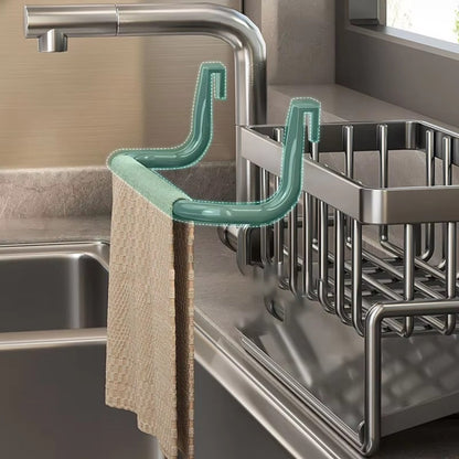 Sleek Wall-Mounted Storage Rack for Sponges and Soaps