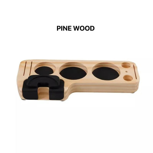 Espresso Tamper Station in Walnut – Coffee Bar Organizer and Stand