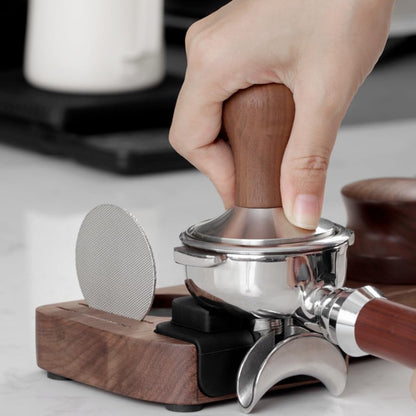 Espresso Tamper Station in Walnut – Coffee Bar Organizer and Stand