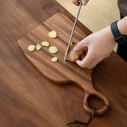 Set of 2 Wooden Cutting Boards in Walnut Finish