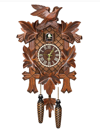 Nostalgic Cuckoo Wall Clock with Realistic Sound