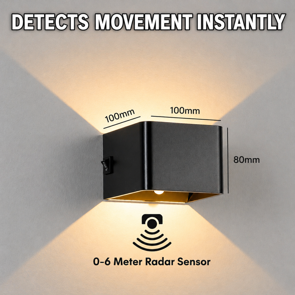 Wireless Wall Light | Motion Sensor with Adjustable Angle | LumaGlow