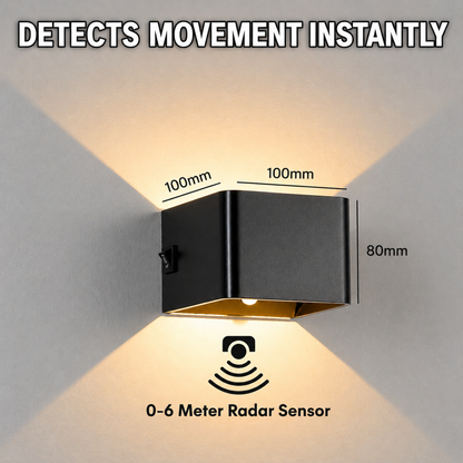 Wireless Wall Light | Motion Sensor with Adjustable Angle | LumaGlow