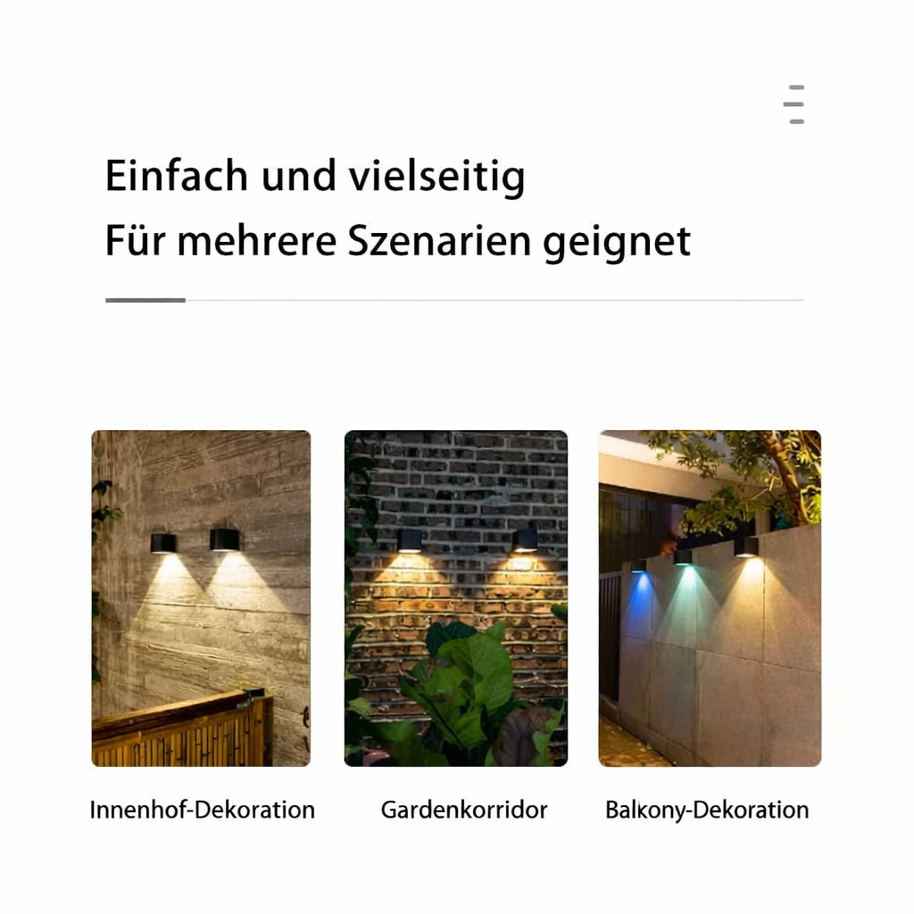 Elegant Solar Wall Light | Eco-Friendly Outdoor Illumination