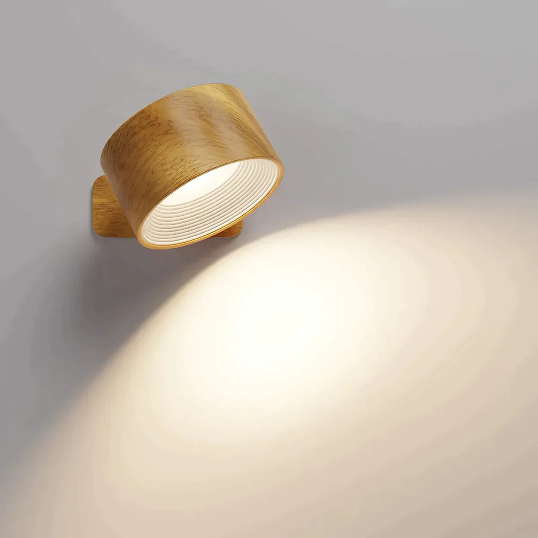 Wireless LED Wall Light with Adjustable 360° Head | Touch-Dimming & 3 Color Options | Rechargeable via USB-C | Magnetic & Cord-Free