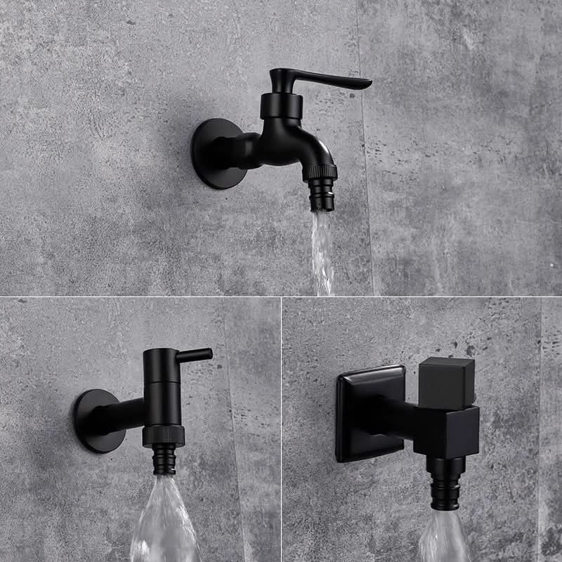 Matte Black Wall-Mounted Faucet for Kitchen, Bathroom, and Outdoor Spaces