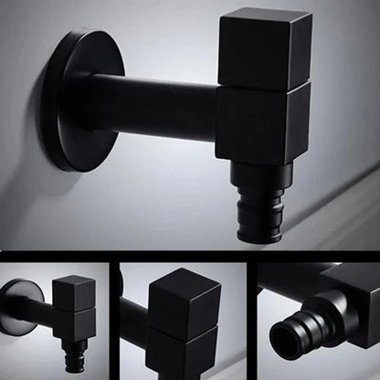 Matte Black Wall-Mounted Faucet for Kitchen, Bathroom, and Outdoor Spaces