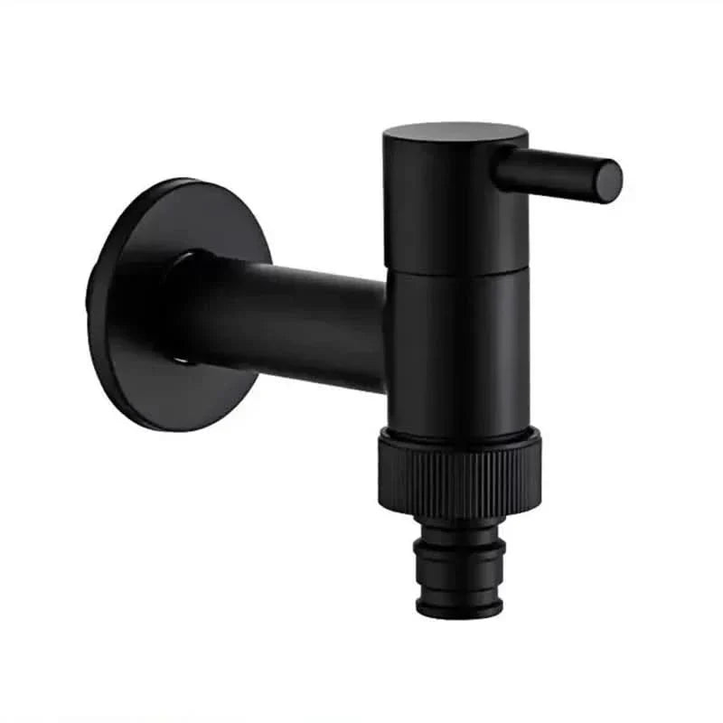 Matte Black Wall-Mounted Faucet for Kitchen, Bathroom, and Outdoor Spaces