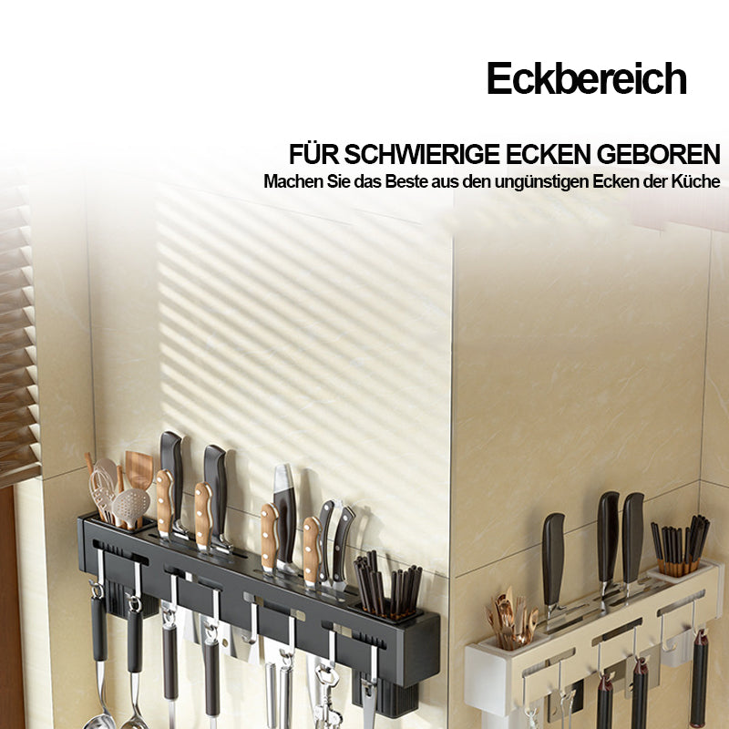 Wall-Mounted Knife Holder | No Drilling Required | Stainless Steel | Space-Saving Kitchen Design