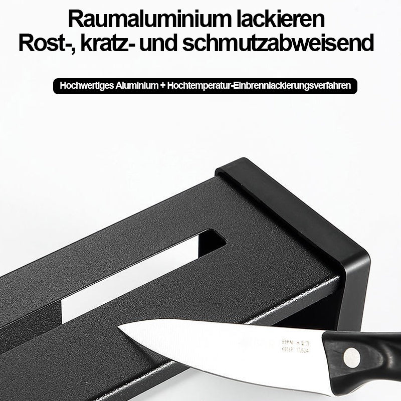 Wall-Mounted Knife Holder | No Drilling Required | Stainless Steel | Space-Saving Kitchen Design