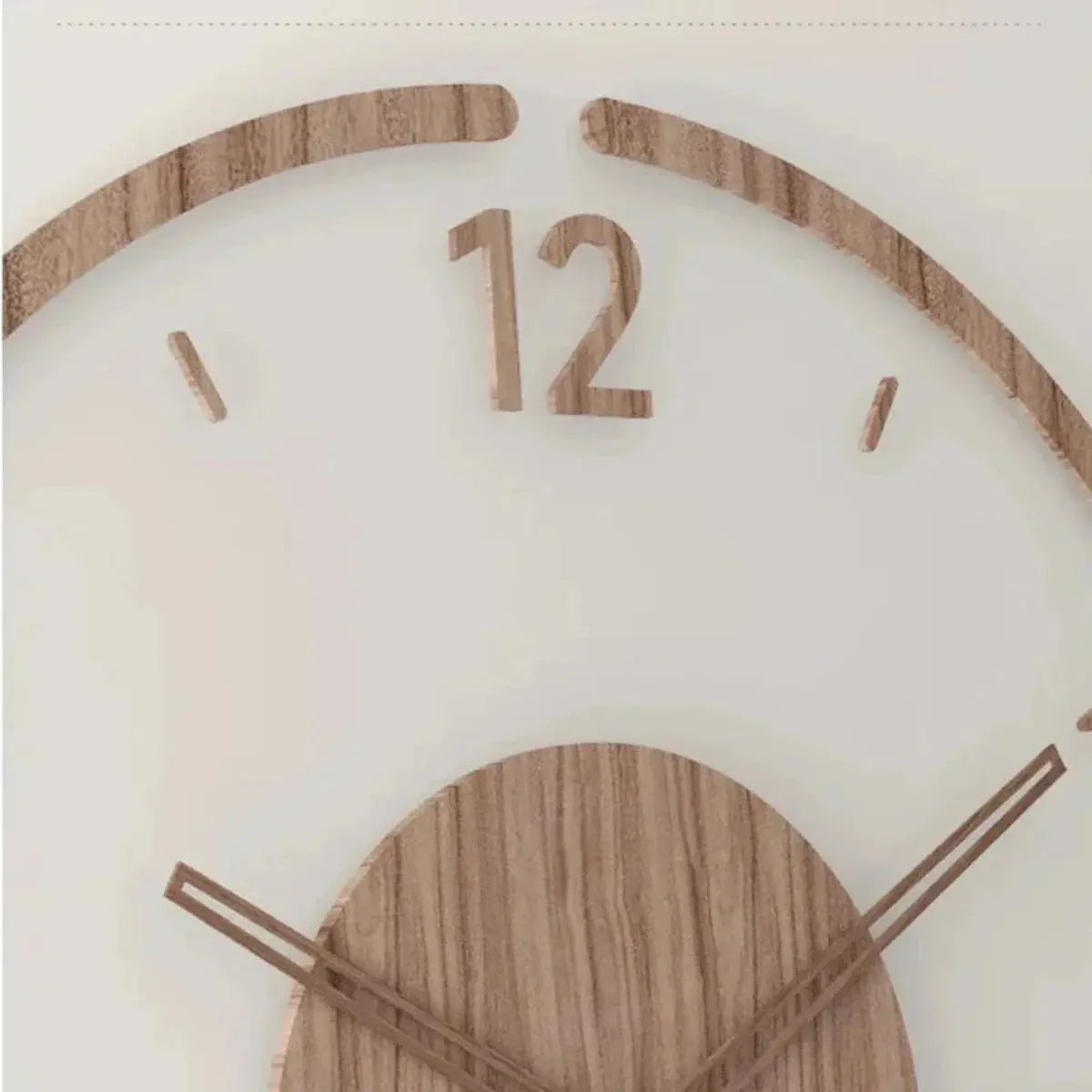 Elegant Beech Wood Wall Clock with Quiet Quartz Mechanism
