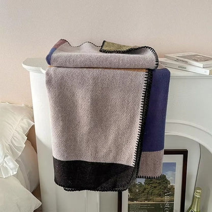 Vibrant Knit Plaid Throw Blanket for Comfort and Style