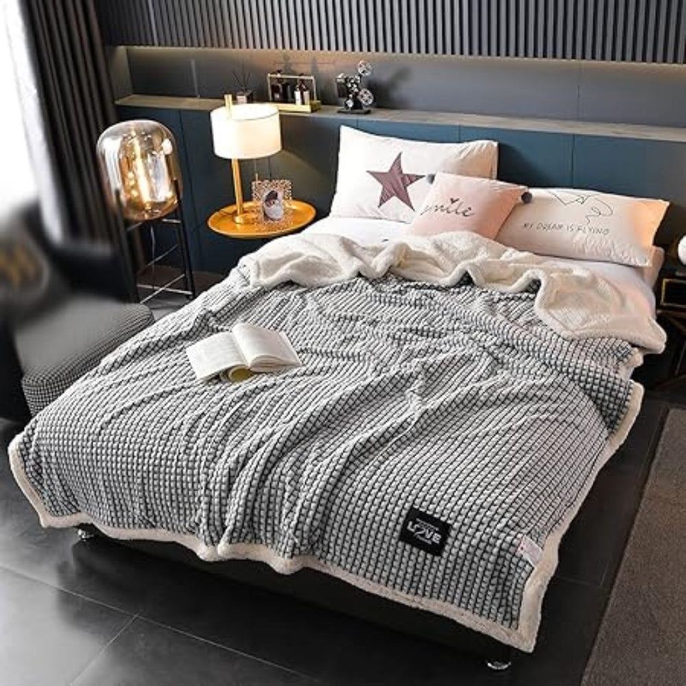 Luxurious Soft Waffle Fleece Blanket for All Seasons