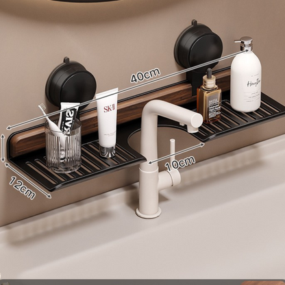 Wall-Mounted Bathroom Organizer | Suction Cup Storage Solution