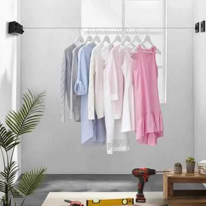 Compact Retractable Drying Line for Indoor and Outdoor Use