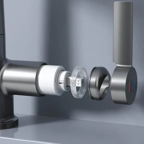 Revolutionary 360° Swivel Kitchen Faucet with LED Temp Display