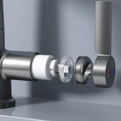 Revolutionary 360° Swivel Kitchen Faucet with LED Temp Display