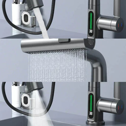 Revolutionary 360° Swivel Kitchen Faucet with LED Temp Display