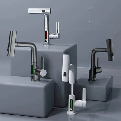 Revolutionary 360° Swivel Kitchen Faucet with LED Temp Display