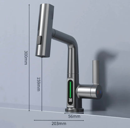 Revolutionary 360° Swivel Kitchen Faucet with LED Temp Display