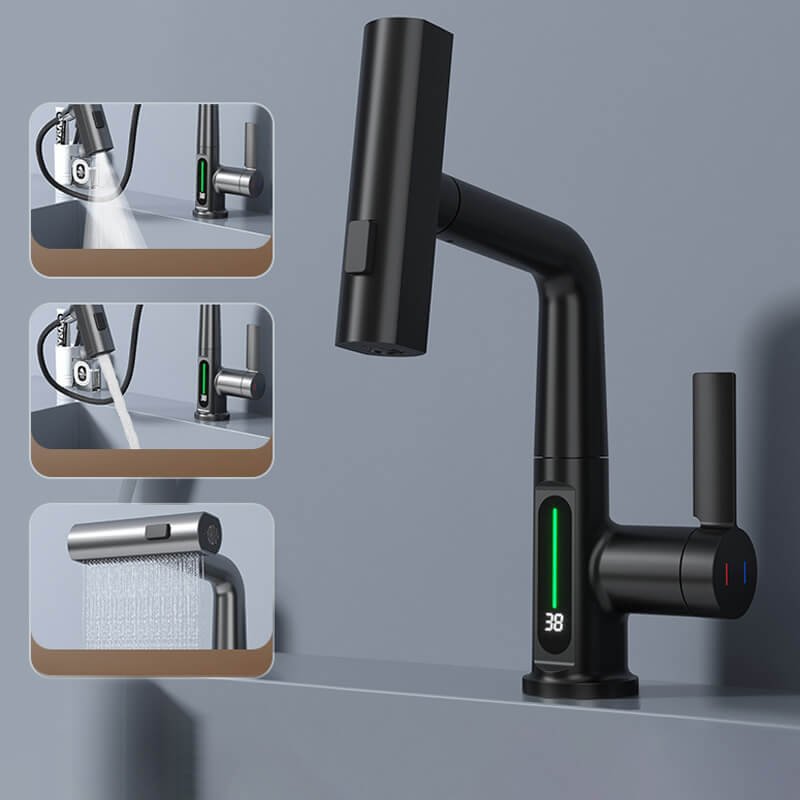 Revolutionary 360° Swivel Kitchen Faucet with LED Temp Display