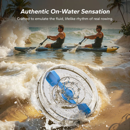 Compact Wooden Water Rowing Machine | Bluetooth App, Workout Monitor, 400 lb Capacity