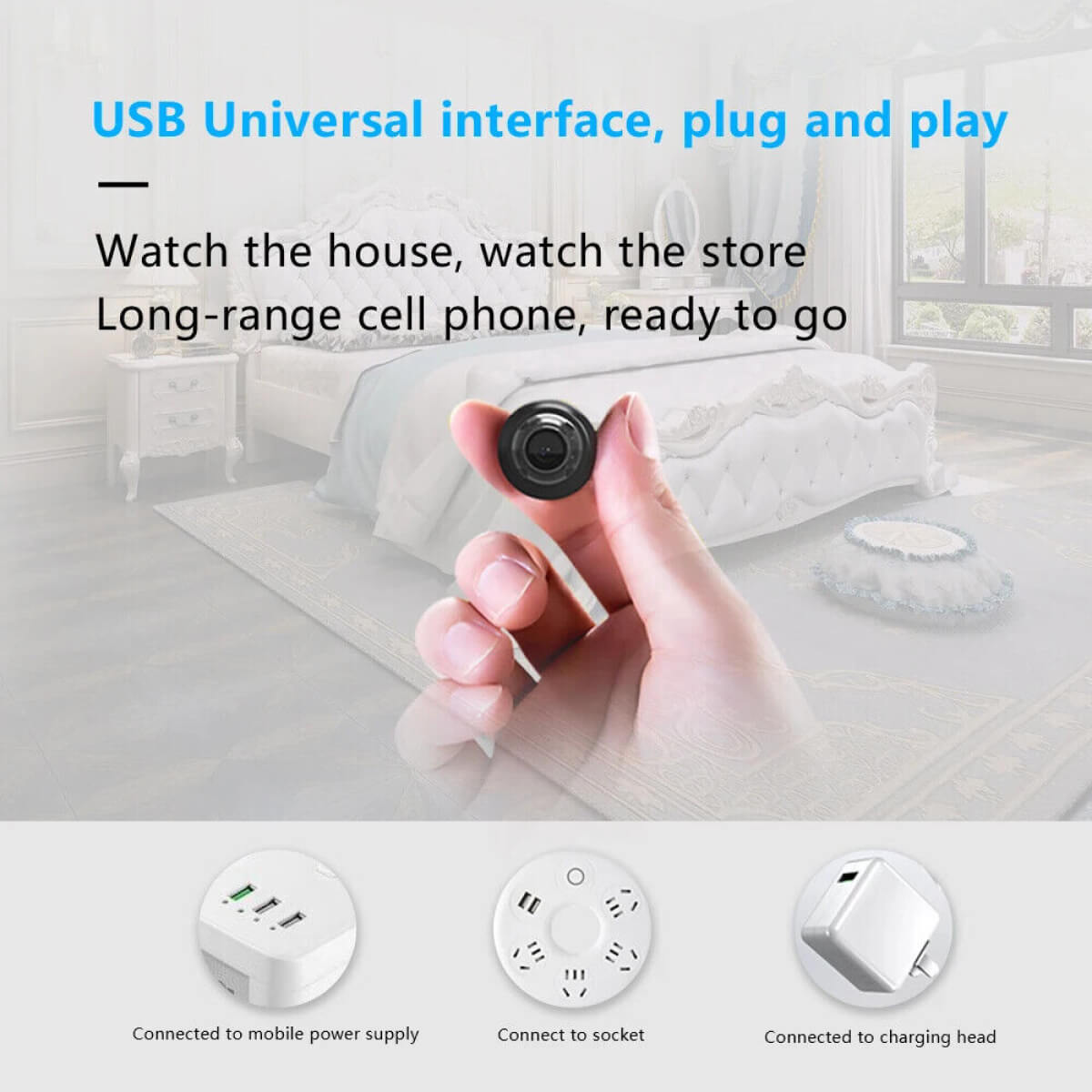 High-Definition Compact Camera Featuring Remote Access and Wide-Angle Lens
