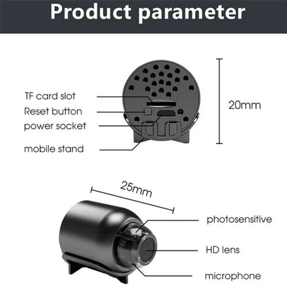 High-Definition Compact Camera Featuring Remote Access and Wide-Angle Lens