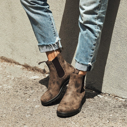 Waterproof Leather Ankle Boots for Women – Slip-On Chelsea Style