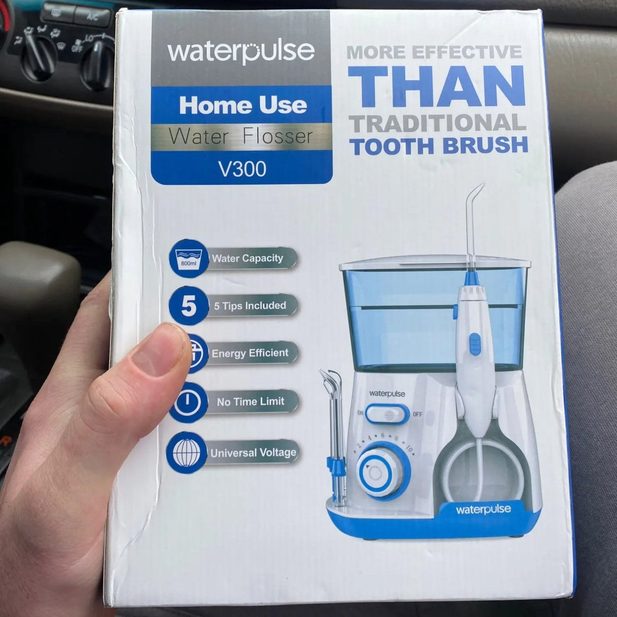 Electric Water Flosser for Gum Health, Braces & Implants – 1800 Pulses/min, 800ml Tank, 5 Tips, Adjustable Pressure