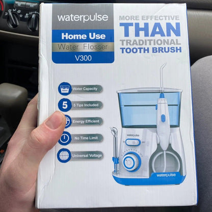 Electric Water Flosser for Gum Health, Braces & Implants – 1800 Pulses/min, 800ml Tank, 5 Tips, Adjustable Pressure