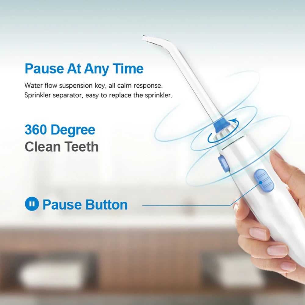 Electric Water Flosser for Gum Health, Braces & Implants – 1800 Pulses/min, 800ml Tank, 5 Tips, Adjustable Pressure