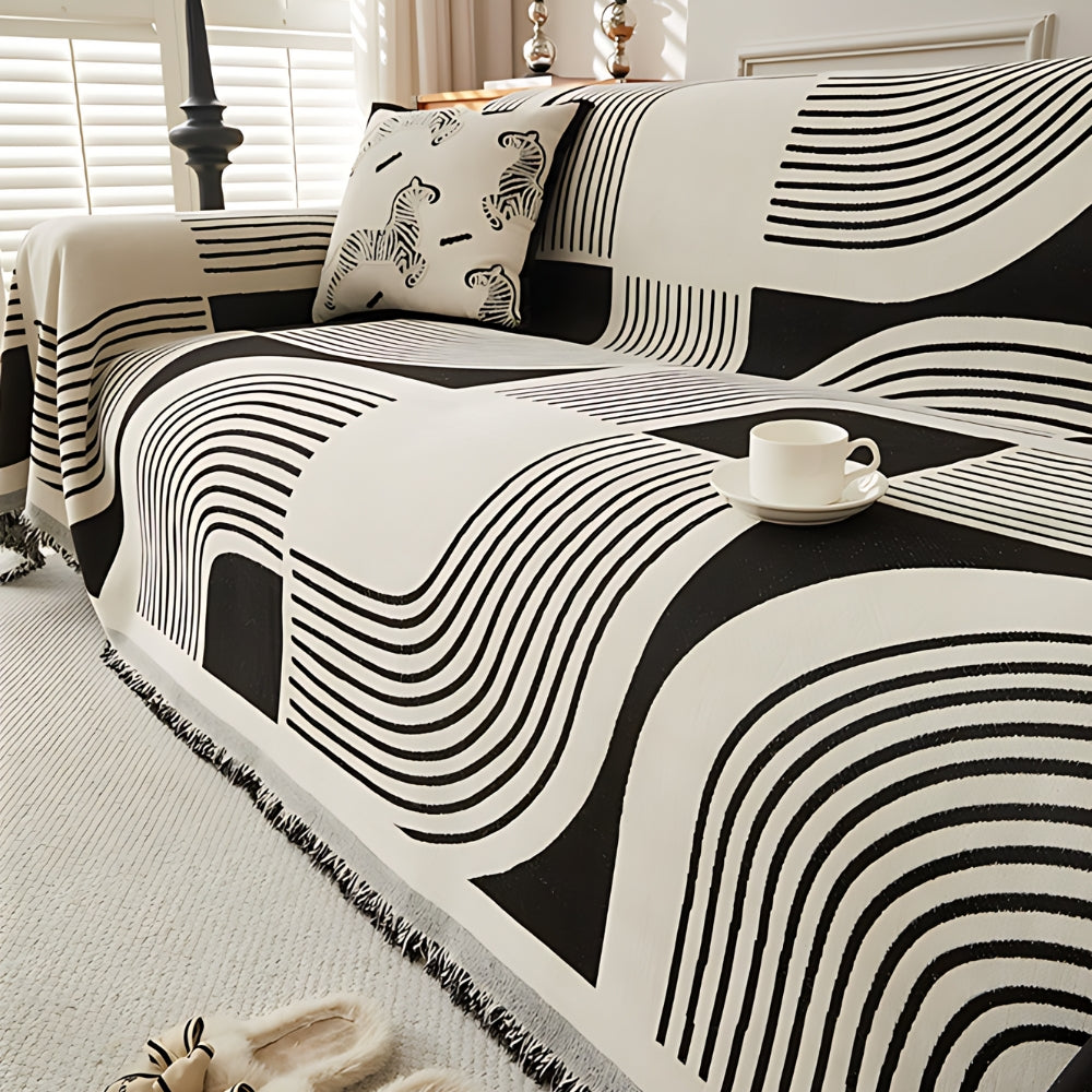 Chic Curved Pattern Couch Protector