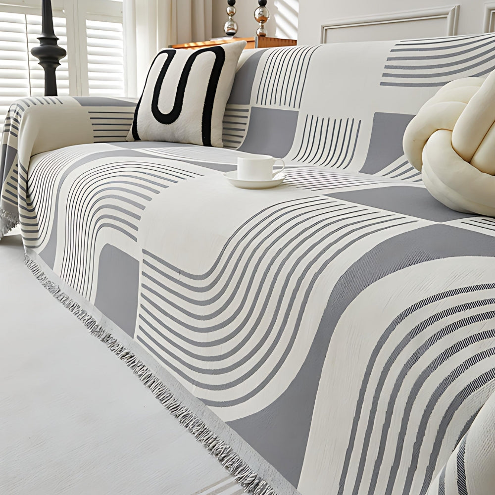 Chic Curved Pattern Couch Protector