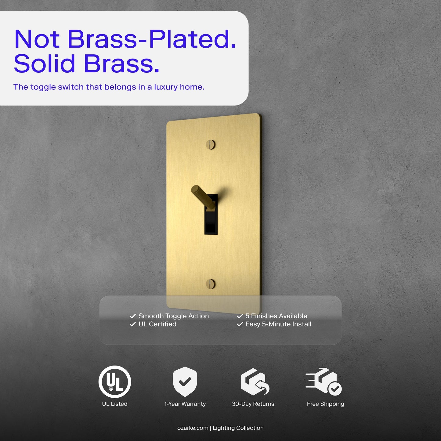 Brass Rocker Switch