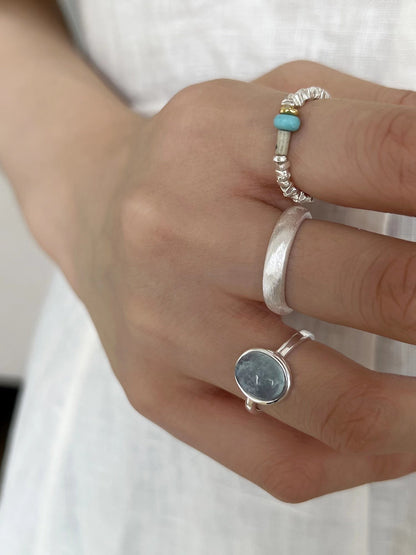 Ocean Breeze Silver Gemstone Ring