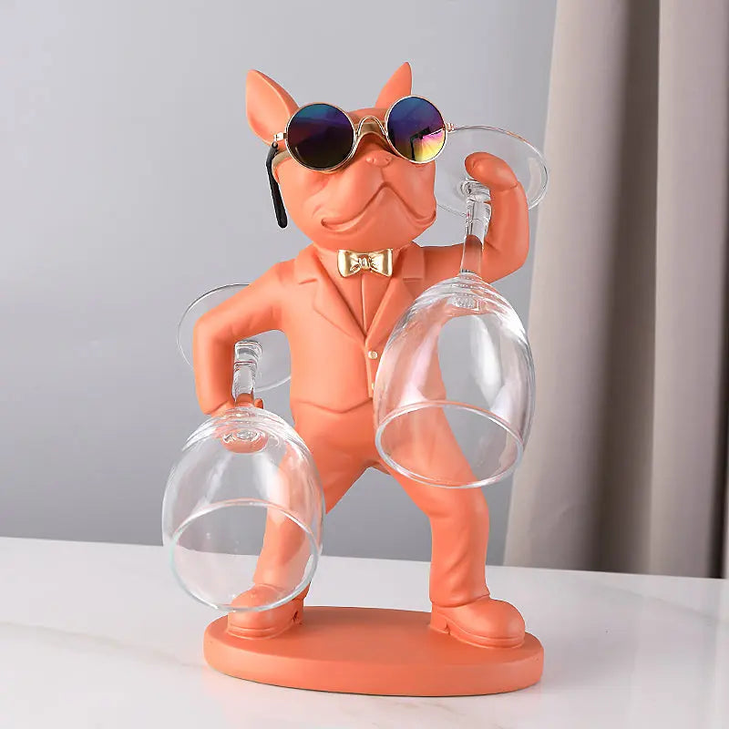 Charming Canine Wine Glass Holder | Handmade Table Accent
